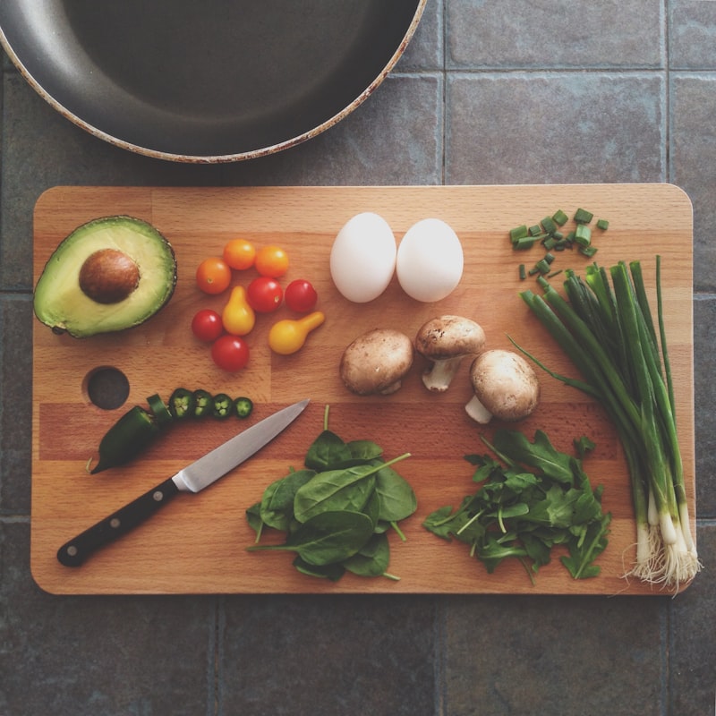 Chef preparing fresh ingredients in a commercial kitchen